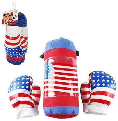 KIT SACO DE PANCADAS E LUVA DE BOXE INFANTIL MUAY THAI USA