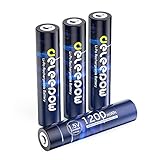 Deleepow Rechargeable Lithium AAA Batteries, 4 Pack 1.5V 1200mWh High Capacity Lithium Triple A Batteries, 2 Hours Quick Charge, 1500 Cycles for Household Electronic Device