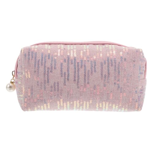 SAFIGLE Neceser de Maquillaje Portátil para Coche Pequeño Organizador Kawaii Rosa Bolsa de Viaje Multifunción para Cosméticos y Aseo Alta Capacidad para Adolescentes y Uso Diario