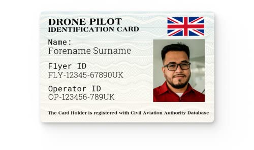 The Card Project UK Drone Pilot Photo ID Card, Personalised Identification Card, One Size