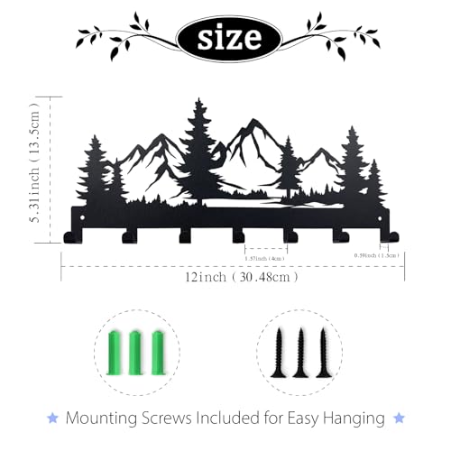 Metal-Key-Holder-Wall-Mounted-Key-Hooks-Key-Holder-for-Wall-Key-Organizer-Rack-with-7-Hooks-Key-Hanger-Decor-for-Kitchen-Entryway-Hallway-Bedroom-Doorway-Mountain-12IN