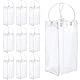 10 Stück Transparente Flaschenkühler, Flaschenkühler Ice Bag, PVC Champagner Eisbeutel, Wein Ice Bag Mit Griff für Kaltes Bier, Wein, Getränke, Party, Outdoor, Camping, Tavernen(Mit Knöpfen)