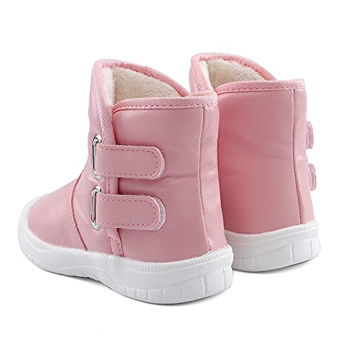 ESTAMICO Toddler Boys Gilrs Rubber Sole Warm Winter Snow Boots3