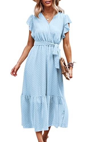 ASOMI Kleid Damen Sommer Kurzarm: Boho Herbst Wickelkleid Frühling Mode...