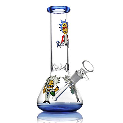 The7boX Beaker Bong Glas bong mit Aufkleber 20cm