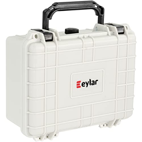 Maleta rígida protectora para cámara Eylar blanca 9.12x7.56x4.37 pulg
