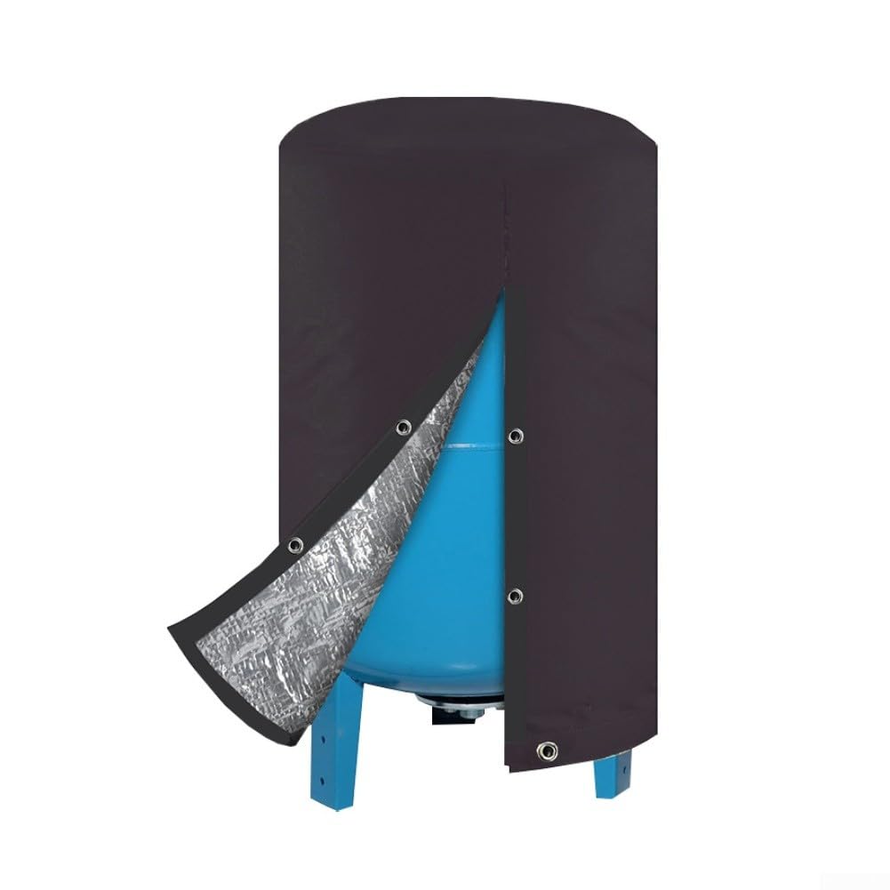 Housse isolante pour réservoir à pression ronde en tissu Oxford résistant aux intempéries et au froid, protection de pompe de puits d'eau pour l'hiver et l'équipement de fontaine – 61 x 86,4 cm