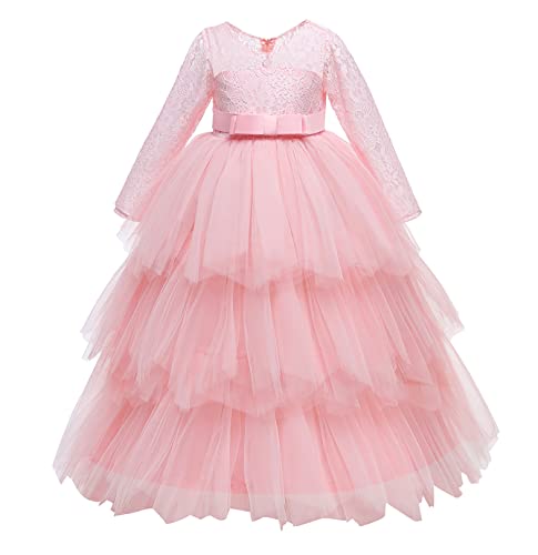 Robe de princesse pour fille anti-grattage avec tutu confortable pour mariage rose
