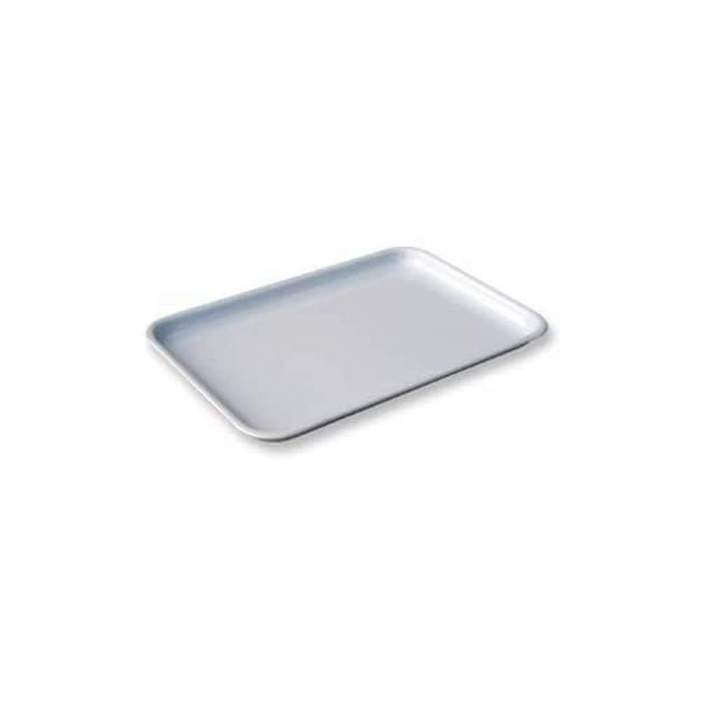 Plateau rectangulaire d'alimentation ABS blanc épuré pour table chic