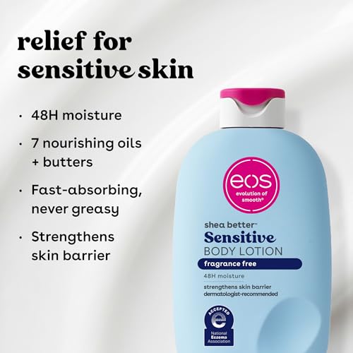 Image of Bundle of eos Shea Better Body Lotion- Vanilla Cashmere + Fragrance Free, 24-Hour Hydration Skin Care, 16 fl oz