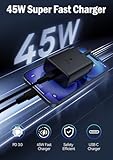 45W Fast Charger USB C, 6.5FT/2M USB C Charger Fast Charging for Samsung S25/S24/Plus/Ultra, PD 3.0 GaN Type C Charging Block Compatible with iPhone 17/16/15 and More - Image 2