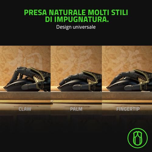 Orochi V2 - Mouse da Gioco Wireless Mobile con Durata Della Batteria Fino a 950 Ore (Design leggero, Bluetooth, Interruttori Meccanici del Mouse di Seconda Generazione) Nero - Mouse gaming - Immagine 5