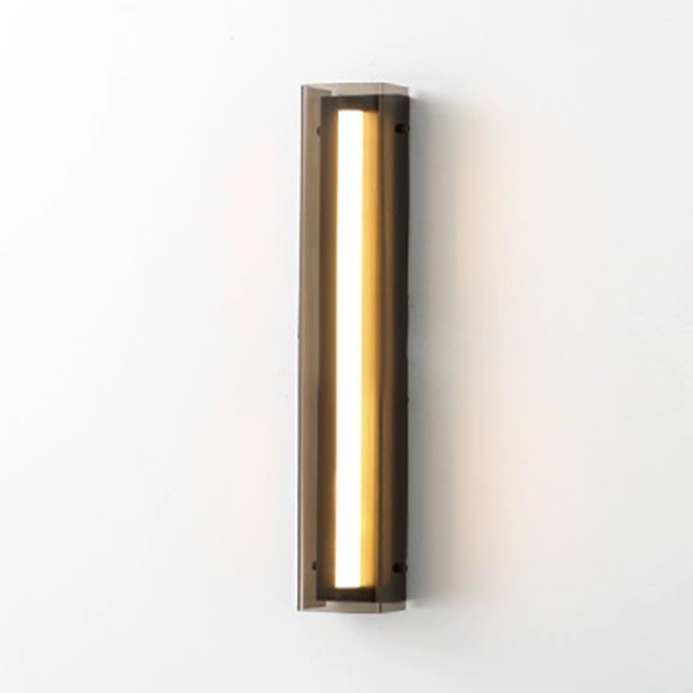Applique da Parete Moderna a LED, 30 cm, lineare, in Acrilico Grigio, Lampada da Parete in Stile Art Déco per Soggiorno e Camera da Letto.