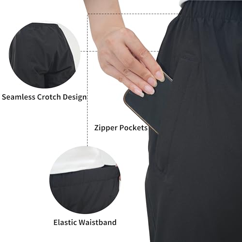 VIKAMAKA Calça de chuva feminina, impermeável, leve, para caminhada, à prova de vento, para pesca ao