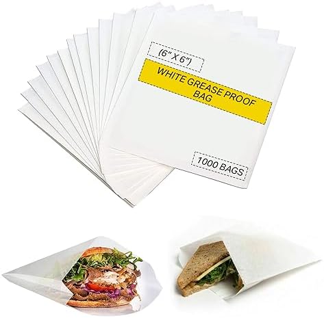 Brown Kraft & White Greaseproof Paper Bags For Sweets, Food, Sandwich, Grocery, Gift - Biodegradable, UK Made