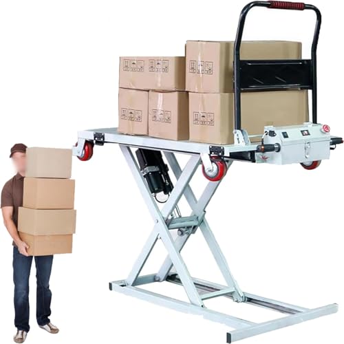 Mesa elevadora hidráulica eléctrica de 300 kg de capacidad, diseño de 4 ruedas para un fácil transporte y versátil para uso doméstico y Worhop