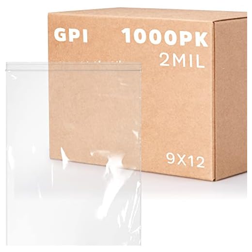GPI Clear Plastic Reclosable Zip Bags 1000 Count