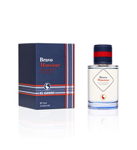 El Ganso Bravo Monsieur, Eau de Toilette para Hombre, Fragancia Aromática Amaderada, 75 ml con Vaporizador