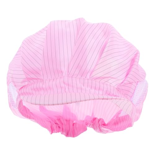 ARTIBETTER Anti-Static Breathable Mesh Working Hat Protective Cap for Electronics Industry Food Processing Pharmaceutical Use, Pink Lightweight Dustproof Safety Cap