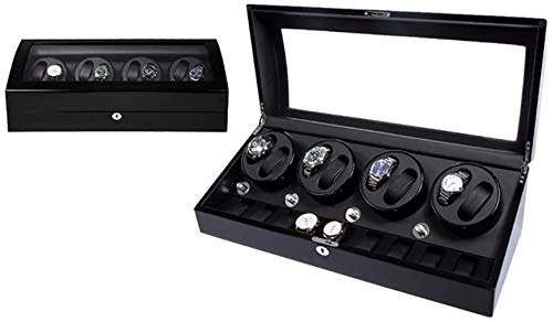 Cajas de almacenamiento negro para 8 relojes automáticos en el hogar 6