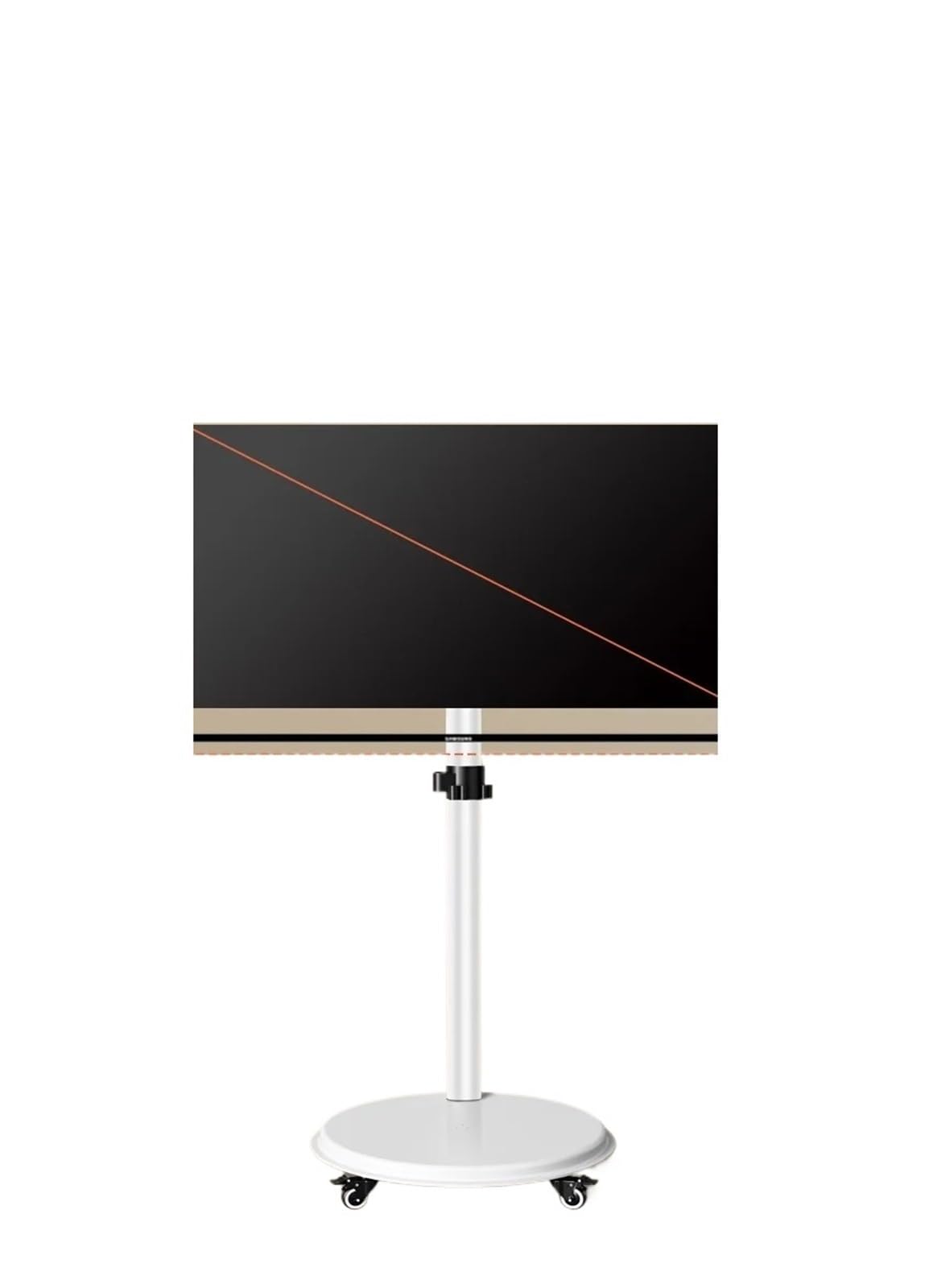 Chariot TV blanc sur roulettes pour salon et chambre : support rotatif SC50200