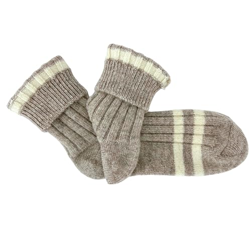 Image of 92% Merino Wool Socks Crew Cozy Heavyweight Home Travel Outdoor Super- Soft Socks, 100% Made in Mongolia