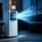 Faozhuo Condizionatore d'Aria Mobile autoclavabile 7000/9000 BTU Solo Raffreddamento, Portatile Senza unità Esterna, Silenzioso con Ruote per Camera da Letto, 7000btu