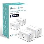 Kasa Matter Smart Plug w/ Energy Monitoring, Compact Design, 15A/1800W Max, Super Easy Setup, Works with Apple Home, Alexa & Google Home, UL Certified, 2.4G Wi-Fi Only, White, KP125M (2-Pack)