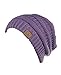 C.C Trendy Warm Chunky Soft Stretch Cable Knit Beanie Skully, Violet