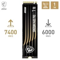MSI SPATIUM M480 Pro PCIe 4.0 NVMe M.2 1TB 7.400 MB/s lesen, 6.000 MB/s schreiben, interne SSD – Ansicht 2