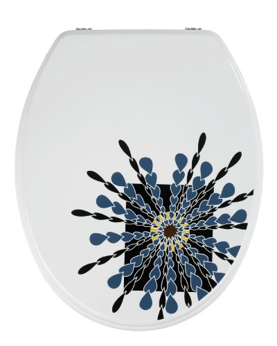 Wenko 20137100 WC-Sitz Mercure Unique - Fix-Clip Hygiene Metallbefestigung, MDF