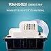 Little Giant VCMA-20ULST 115 Volt, 80 GPH, 1/30 HP Automatic Condensate Removal Pump for HVAC/Refrigeration Systems/Dehumidifiers with Overflow Detection Switch and 20-Foot Tubing, White/Black, 554435