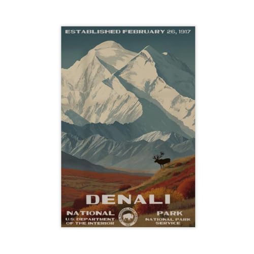 Toile Denali National Park : créez une ambiance voyage dans votre chambre