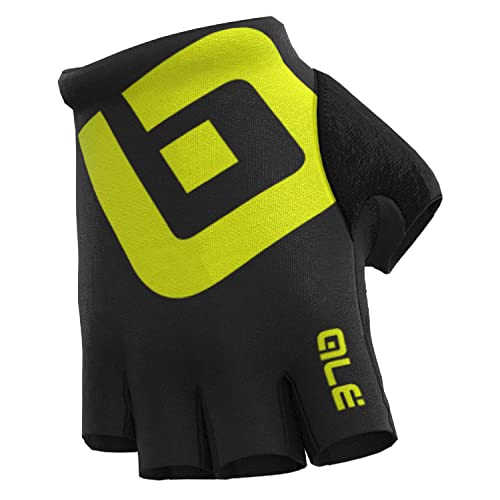 Alé Cycling Guanti estivi Air unisex, nero/giallo fluo, XXL
