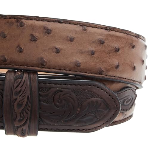 Men's Kango Tobac Full Quill Ostrich Belt3