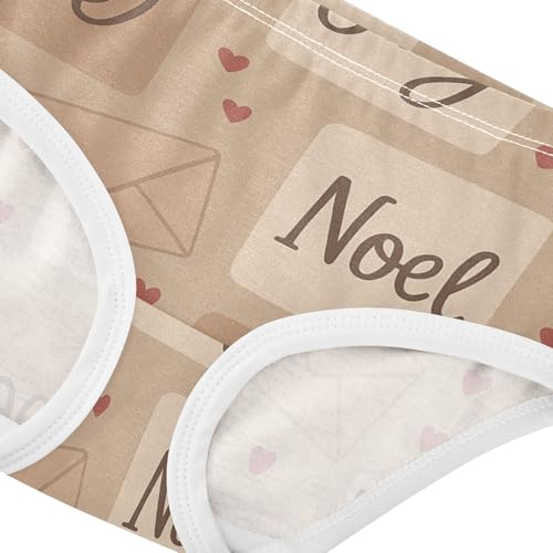 Girls' Panties Training Briefs Underwear for Baby Girls Seamless Christmas Cards Pattern in Sizes 2T,3T, 4T, 5T, 6Y and 8Y4