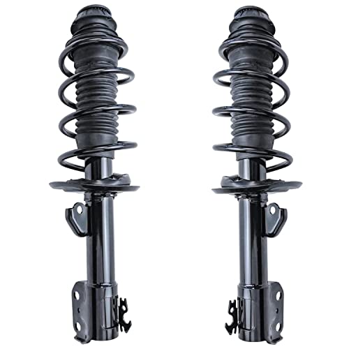 Image of Detroit Axle - 6pc Struts Shock Absorbers Kit for 2006-2011 Toyota Yaris Complete Front 2 Struts with Coil Spring 2 Sway Bar Links 2 Rear Shock Absorbers 2006 2007 2008 2009 2010 2011 Replacement