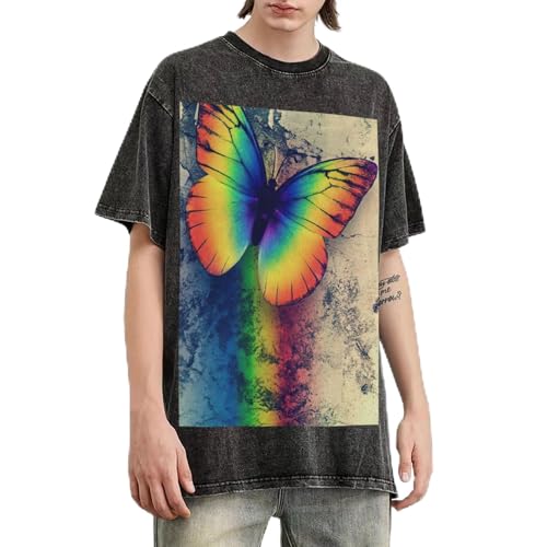 T-shirt surdimensionné homme coton délavé fini les vêtements trop serrés