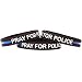 10 Pray for Police Thin Blue Line Silicone Wristbands