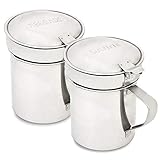 Tapa superior con filtro Menax - Grasera Inox - Carne y Pescado - 0,5 Litros - Set de 2