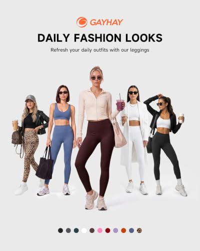 Image of GAYHAY High Waisted Leggings with Pockets for Women - Buttery Soft Yoga Pants for Gym Workout, Athletic Running