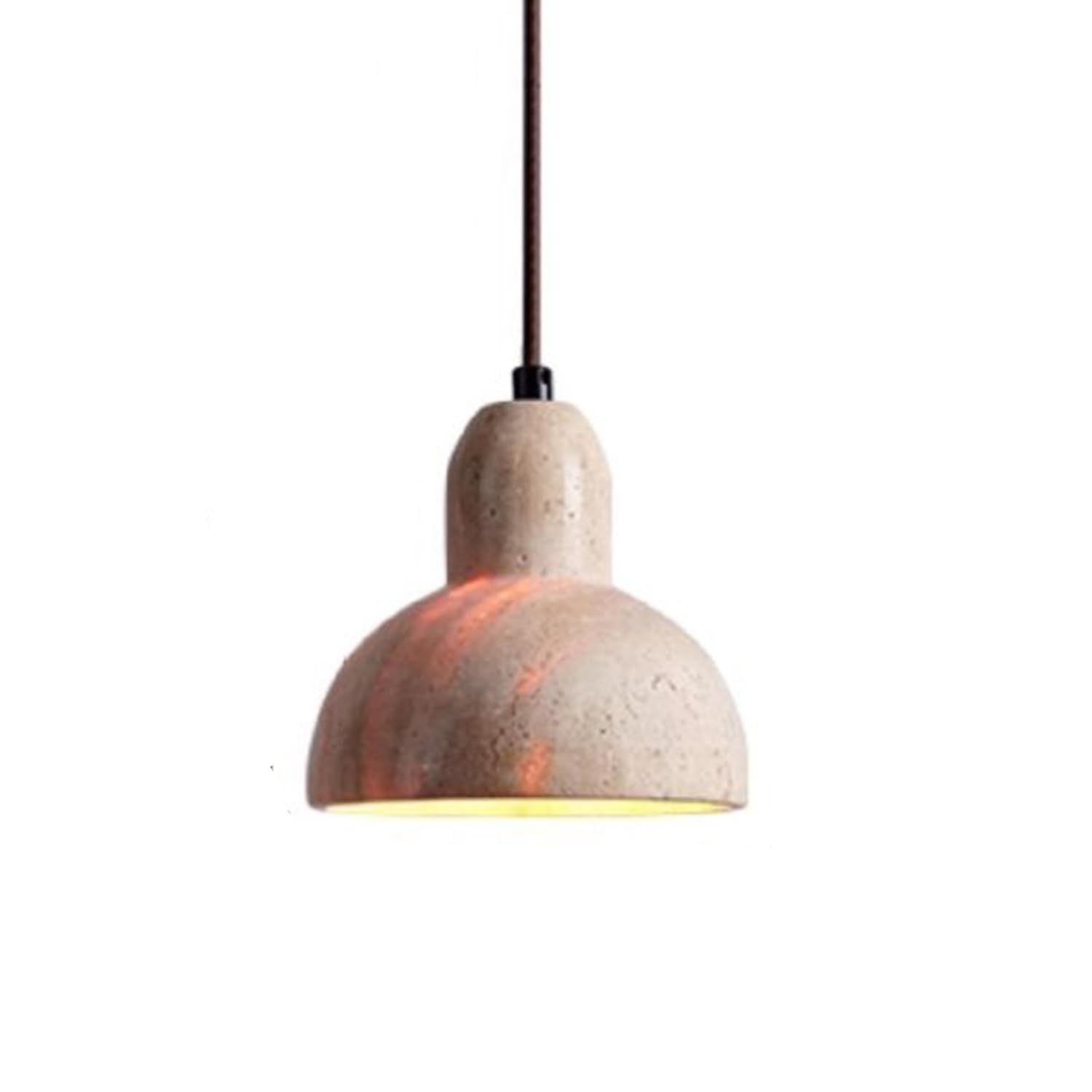Lampadario semicircolare con luci sospese in travertino in stile cinese