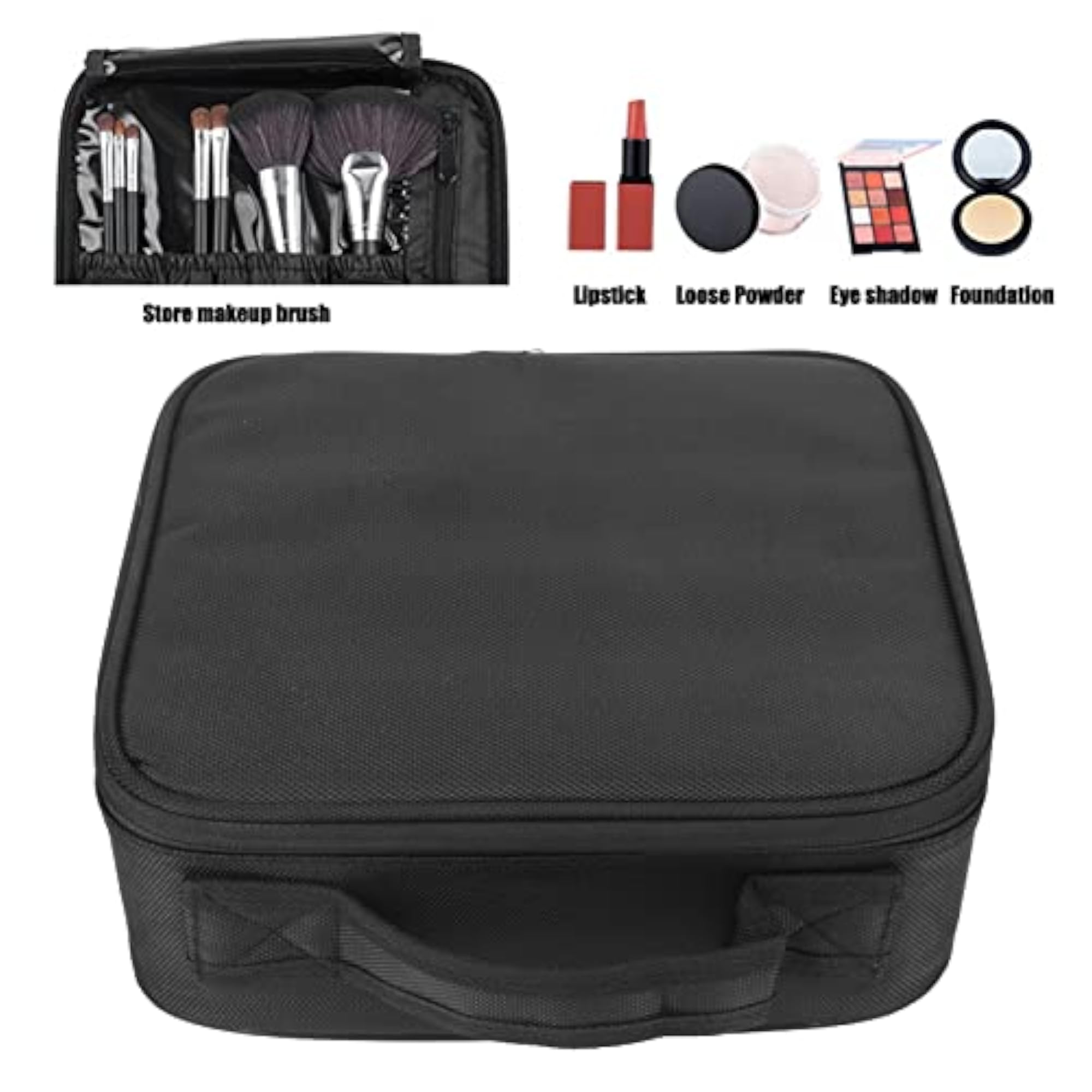 Travel Makeup Case, Partition Cosmetic Bag for Artists