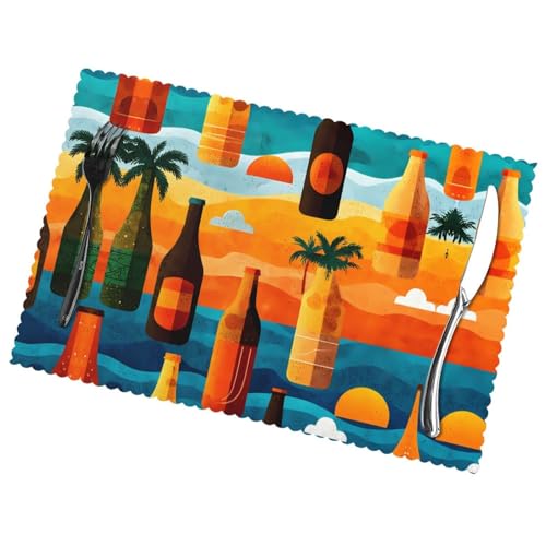 Set de table coucher de soleil pour repas de famille estivaux - 4