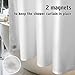 Titanker Waterproof Fabric Shower Curtain Liner Washable, 72x74 Inches, Cloth Shower Liner with Magnets, White Shower Liner Soft Fabric, Lightweight Shower Curtain Liner