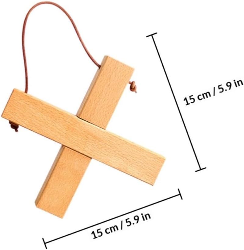 Wooden Cross-Shaped Heat Insulation Mat for Dinner Table