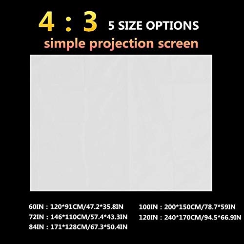 Pantalla de proyección plegable 4:3 de 100 pulgadas miniatura 7
