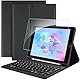 EasyAcc Tastatur Hülle Kompatibel mit iPad 6. Generation 2018/5. Generation 2017, iPad Air 2 & 1, Wireless Bluetooth QWERTZ Deutsch mit Stifthalter- Schwarz
