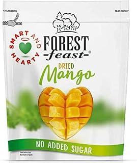 FOREST FEAST Exotic Dried Natural Mango 650g | Snack Size Pieces of Dried Fruit Mango with No Added Sugar & High in Fibre | Ready to Eat Snack, Vegan Option