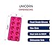 HIC Kitchen Silicone Unicorns Ice Cube Tray, Non-Stick, Makes 10 Unicorns